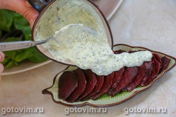 Печений буряк із соусом ранч, Крок 06