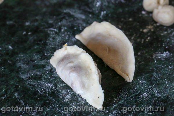 Пельмені з індички з лисичками, Крок 06