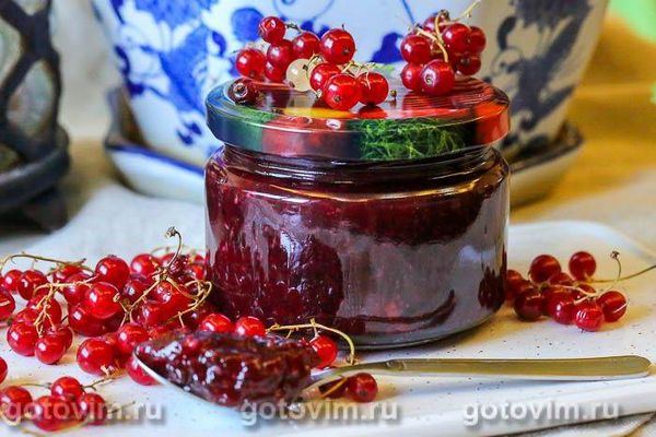 Соус із червоної смородини до м'яса на зиму. Фотографія рецепта