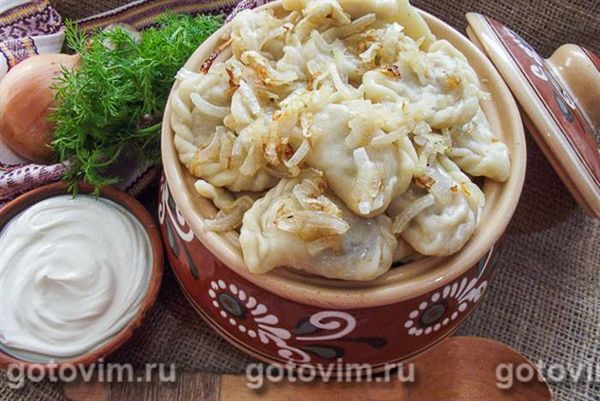 Вареники з сьомгою. Фотографія рецепта